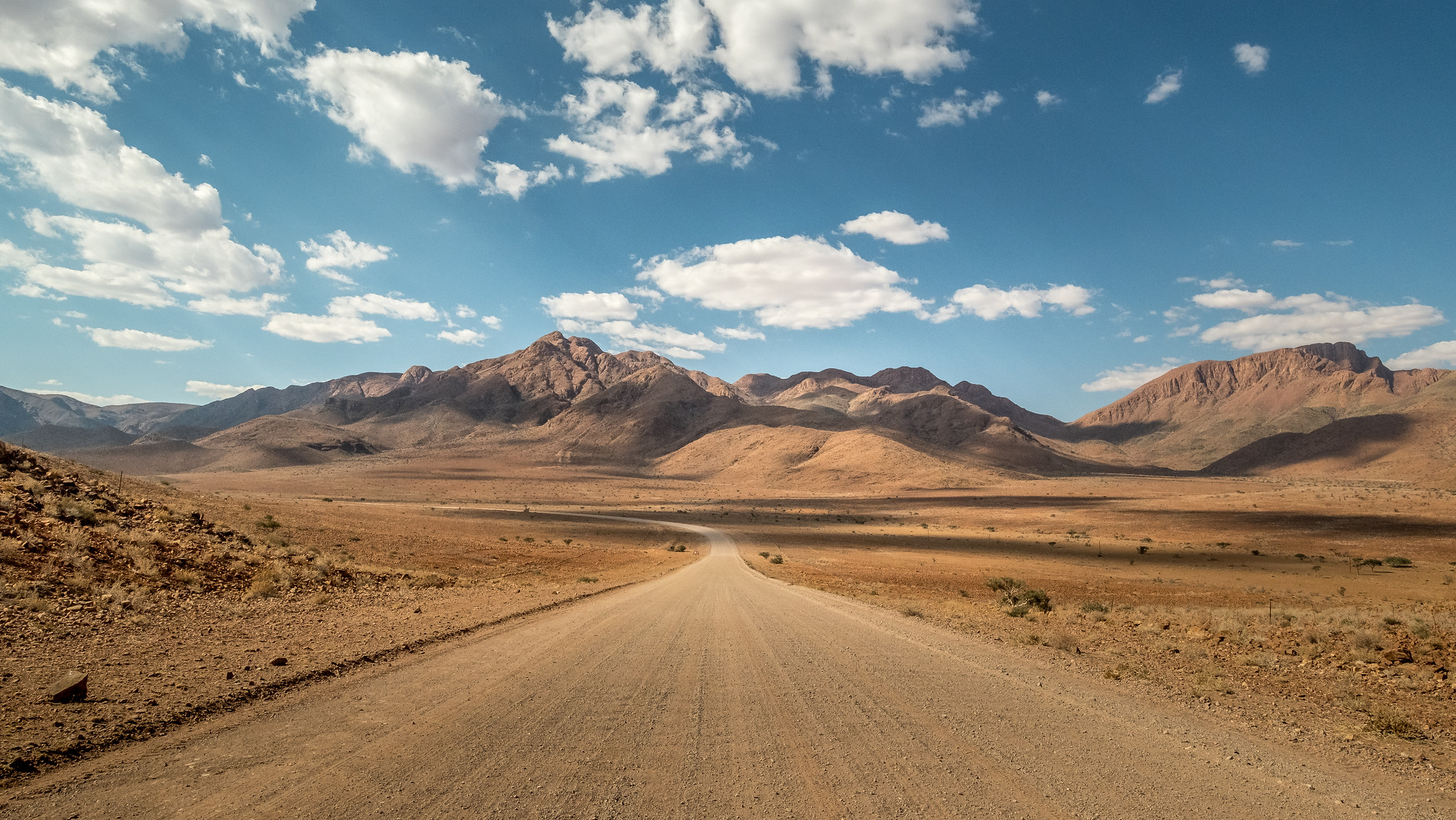 Road to Brandberg at Namibia
